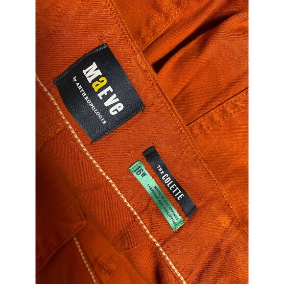 Anthropologie Orange Wide Leg Pants - Picture 14 of 16